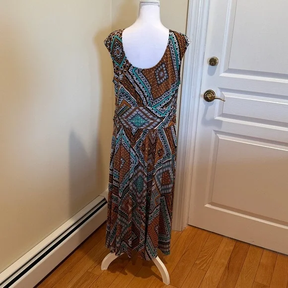 Ruby Rd. Multicolor Geometric Midi Dress - Picture 7 of 10